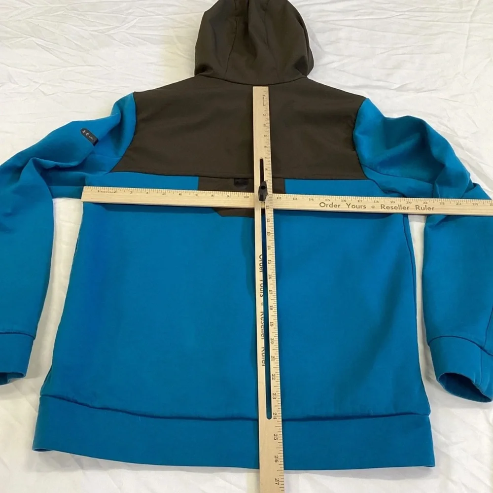 Under Armour Full-Zip Hoodie Jacket Blue Black Men’s Size Large Athletic Outdoor - Picture 3 of 8